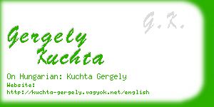 gergely kuchta business card